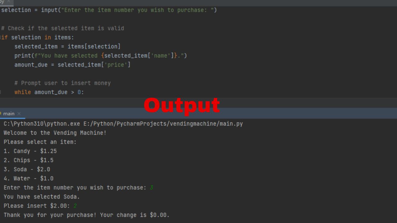 Create Your Own Vending Machine with Python (Source Code)